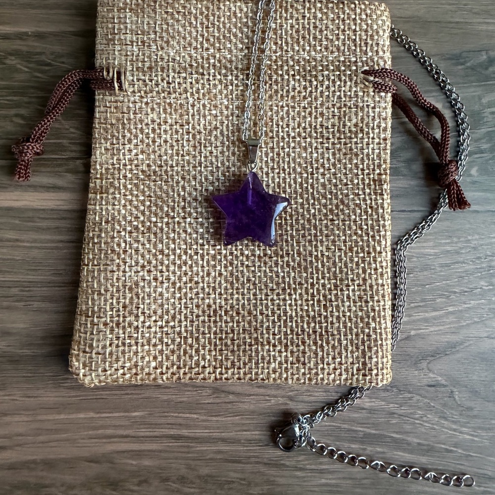 Amethyst Star Necklace Amethyst Star Pendant